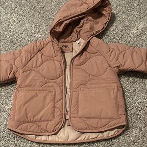 Zara Kids pink Quilted Jacket size 18/24 months